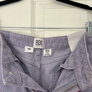 Urban Outfitters BDG High Waisted Mom Jeans in Purple Corduroy